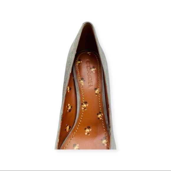 COACH Waverly Suede Leather High‎ Heels Point Toes - Picture 7 of 12